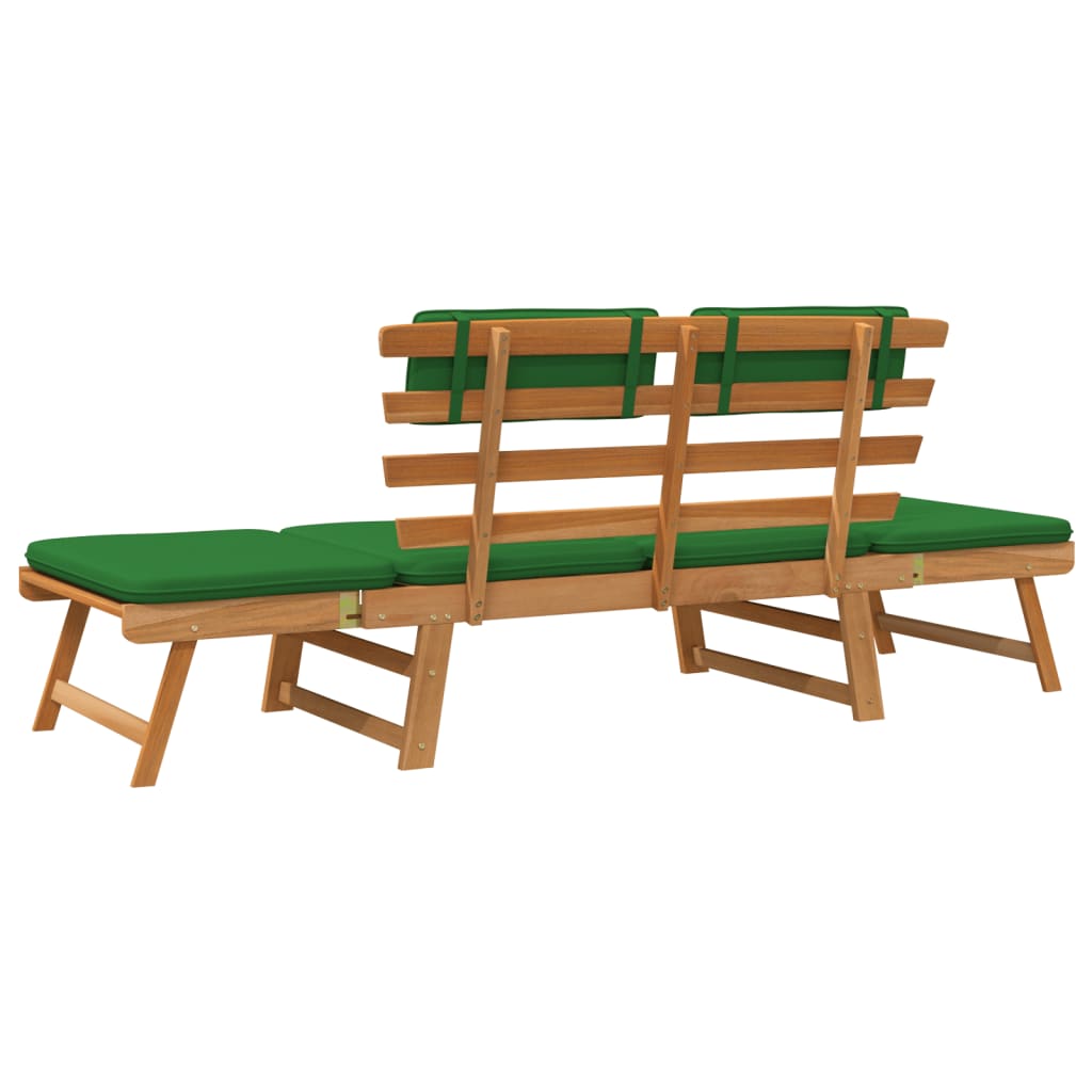 Panca da Giardino Cuscini 2-in-1 190 cm Legno Massello d'Acacia - homemem39