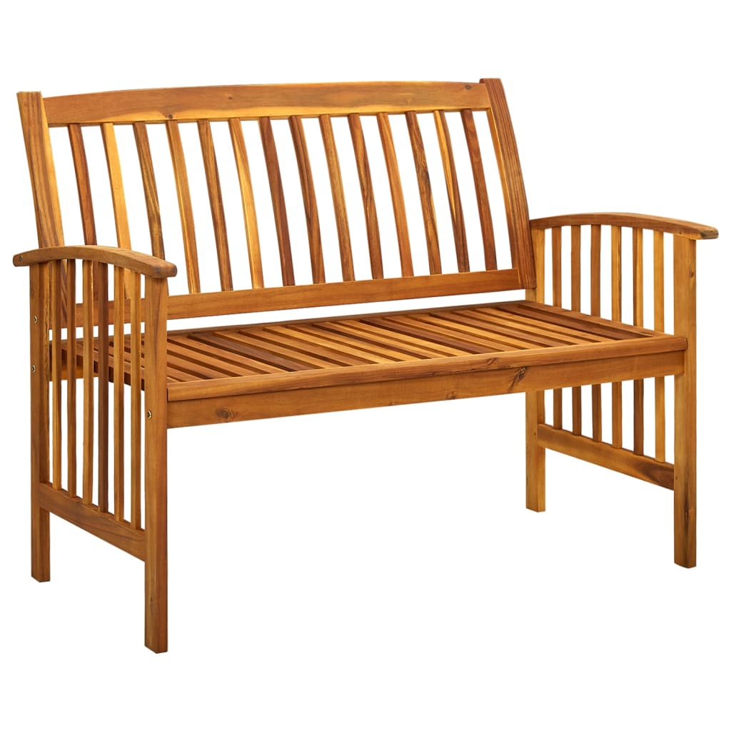 Panchina da Giardino con Cuscino 119 cm Legno Massello d'Acacia - homemem39