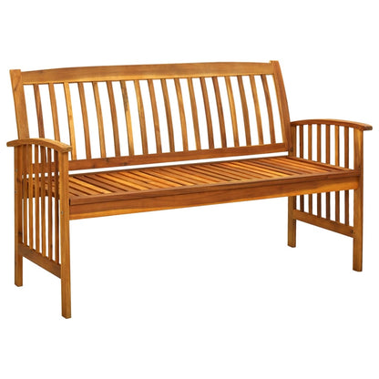 Panchina da Giardino con Cuscino 147cm Legno Massello di Acacia - homemem39