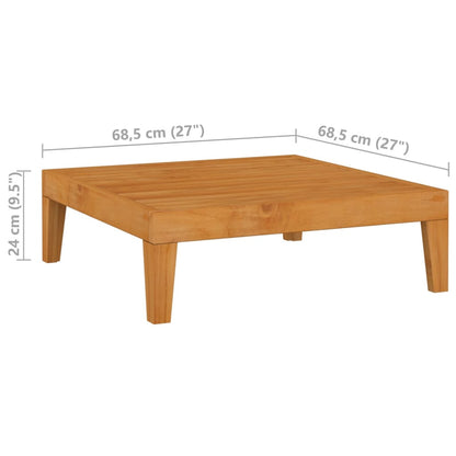 Tavolo da Giardino 68,5x68,5x24 cm in Legno Massello di Acacia - homemem39