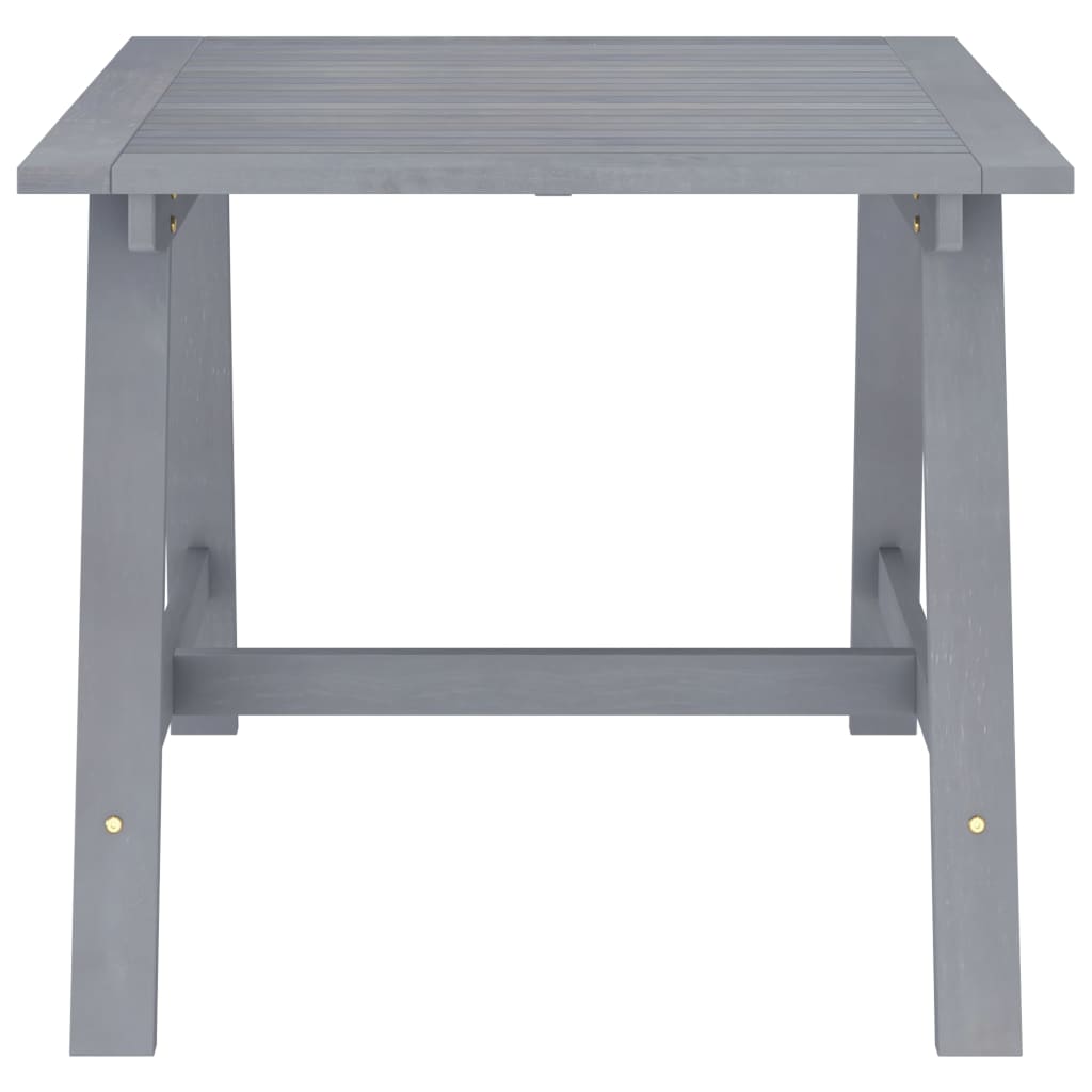 Tavolo da Pranzo da Giardino Grigio 88x88x74 cm Massello Acacia - homemem39