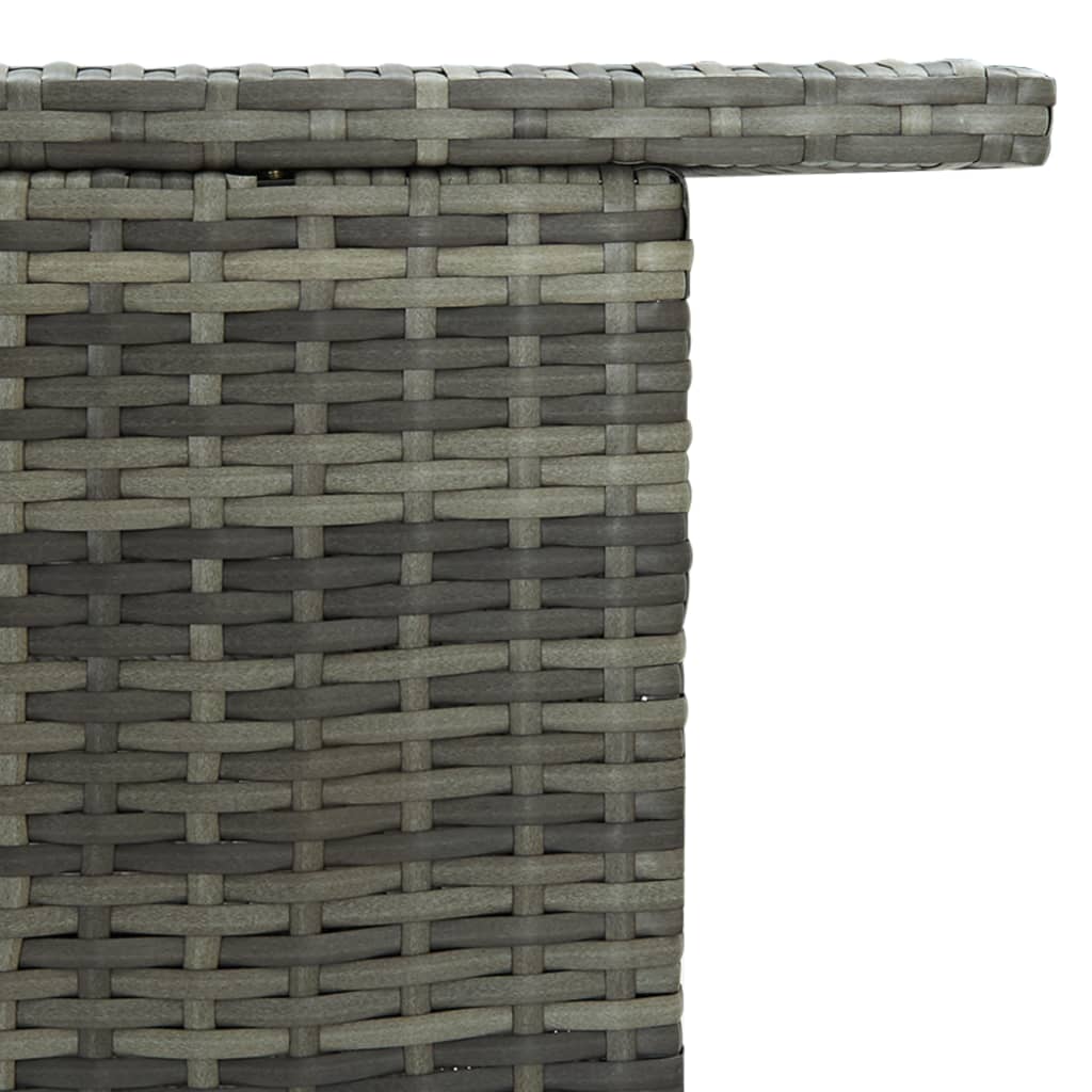 Tavolo da Bar per Esterni Grigio 120x55x110 cm in Polyrattan - homemem39