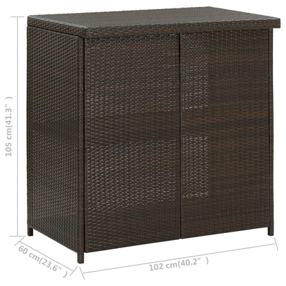 Set da Bar 3 pz in Polyrattan Marrone - homemem39