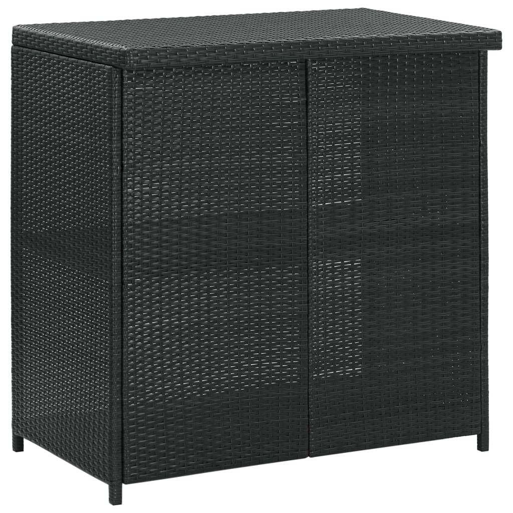 Set da Bar 3 pz in Polyrattan Nero - homemem39