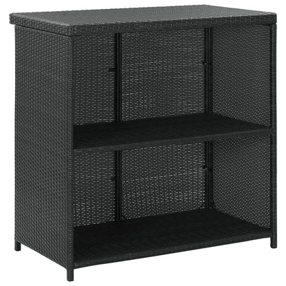 Set da Bar 3 pz in Polyrattan Nero - homemem39