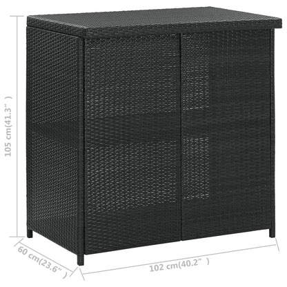 Set da Bar 3 pz in Polyrattan Nero - homemem39