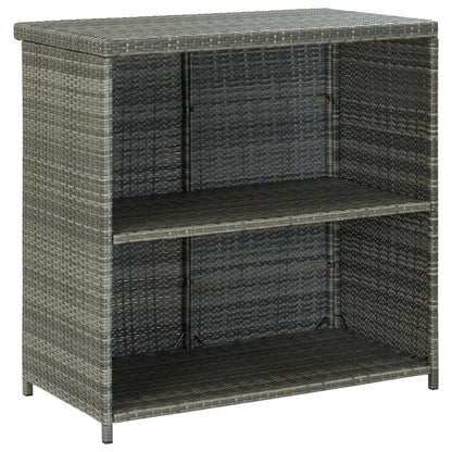 Set da Bar 3 pz in Polyrattan Grigio - homemem39