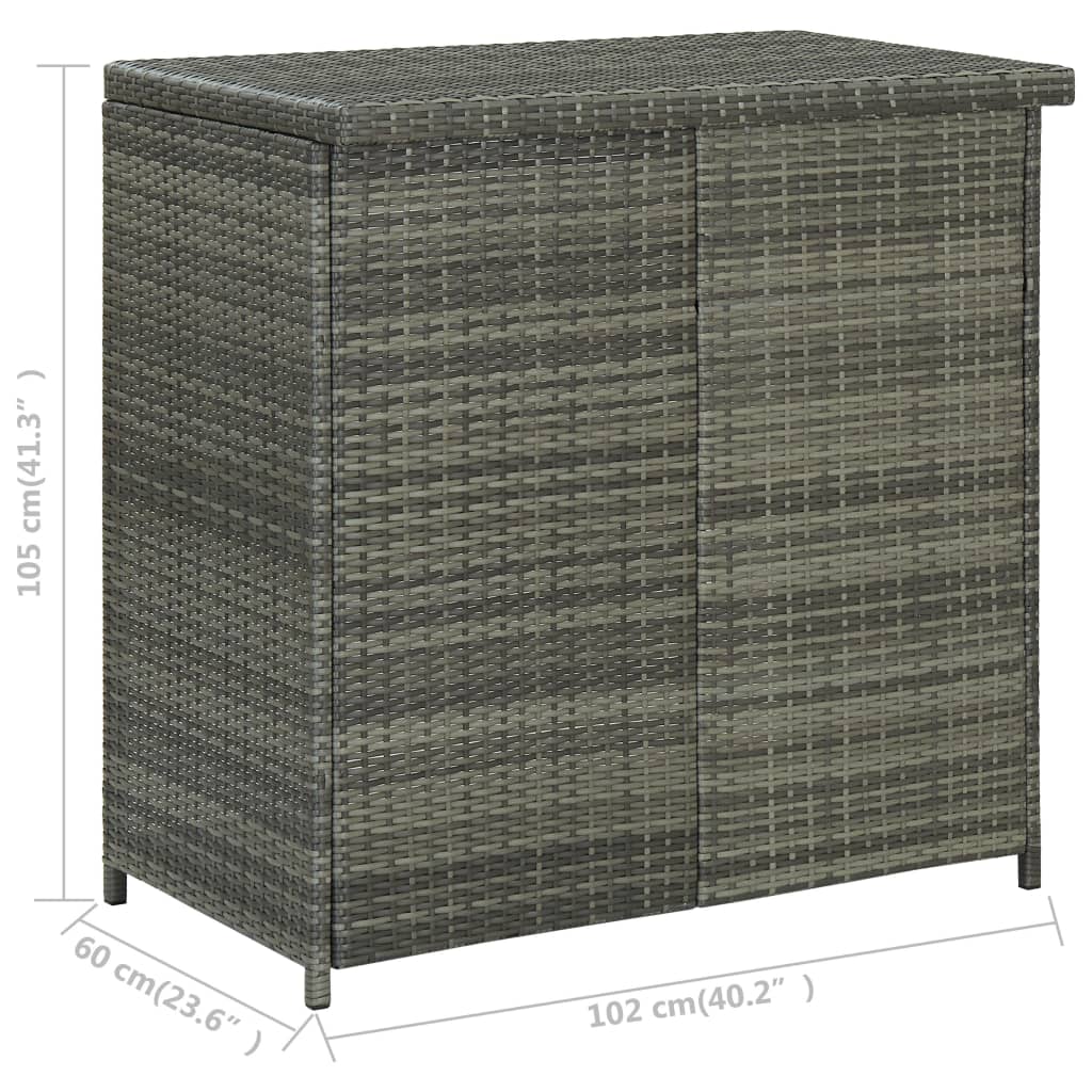 Set da Bar 3 pz in Polyrattan Grigio - homemem39