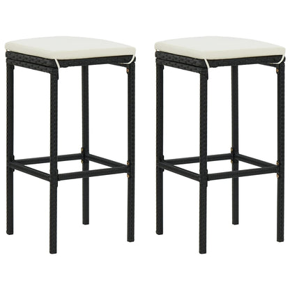 Set da Bar 3 pz in Polyrattan Nero - homemem39