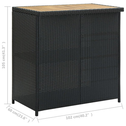 Set da Bar 3 pz in Polyrattan Nero - homemem39