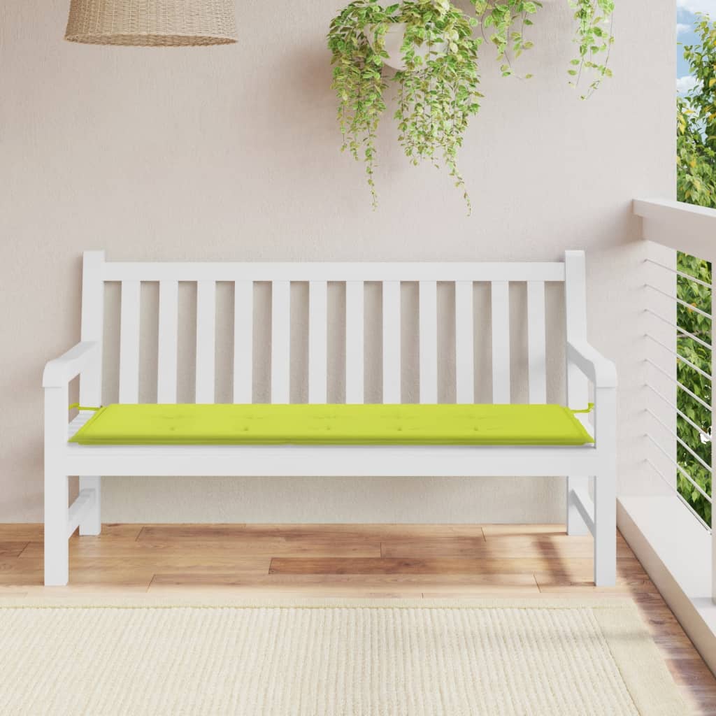 Cuscino per Panca Verde Brillante 150x50x3 cm in Tessuto Oxford - homemem39