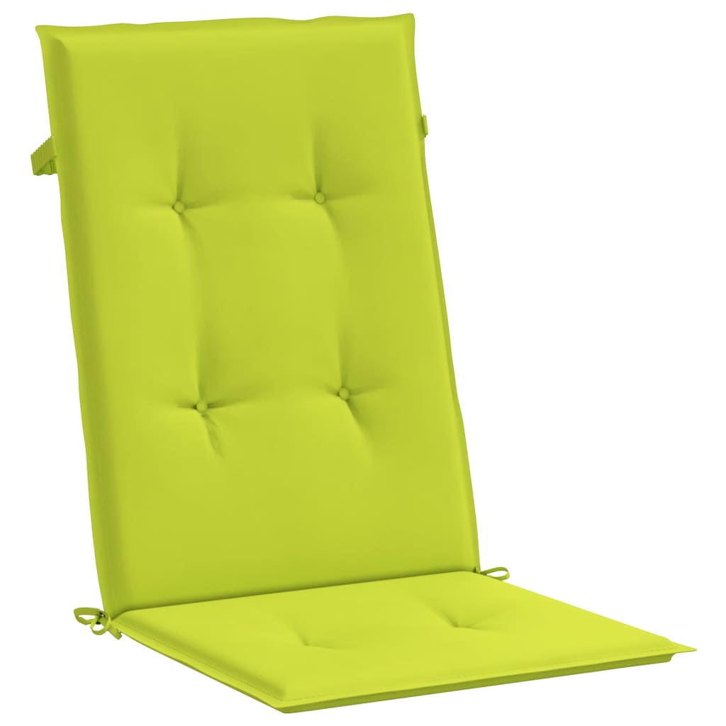 Cuscini per Sedie 4 pz Verde Brillante 120x50x3 cm in Tessuto - homemem39