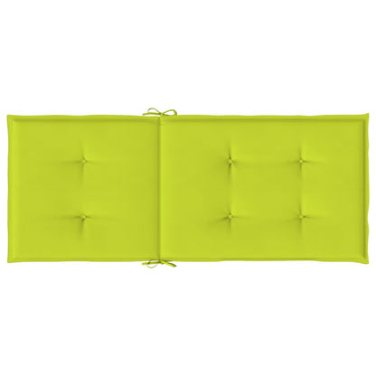 Cuscini per Sedie 4 pz Verde Brillante 120x50x3 cm in Tessuto - homemem39