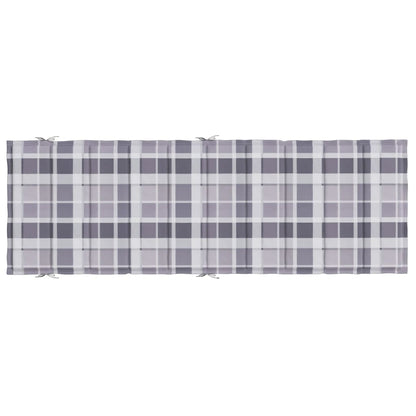 Cuscino per Lettino a Quadri Grigi 186x58x3 cm Tessuto Oxford - homemem39