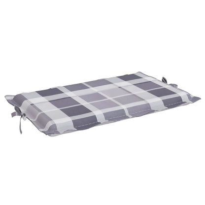 Cuscino per Lettino a Quadri Grigi 186x58x3 cm Tessuto Oxford - homemem39