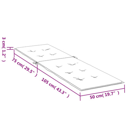 Cuscino per Sdraio Antracite (75+105)x50x3 cm - homemem39