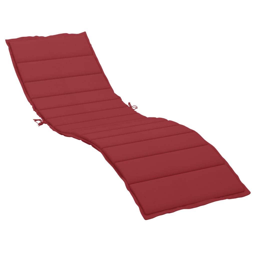 Cuscino per Lettino Rosso Vino 200x50x3 cm in Tessuto Oxford - homemem39