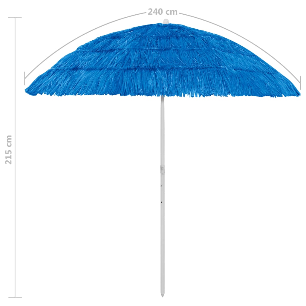 Ombrellone da Spiaggia Hawaii Blu 240 cm - homemem39