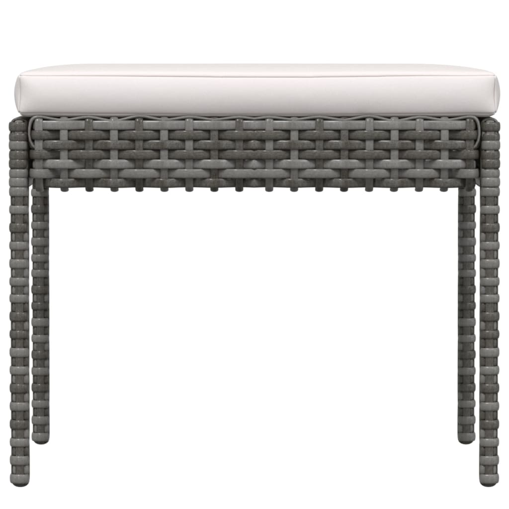 Set Divani da Giardino 6 pz con Cuscini in Polyrattan Grigio - homemem39