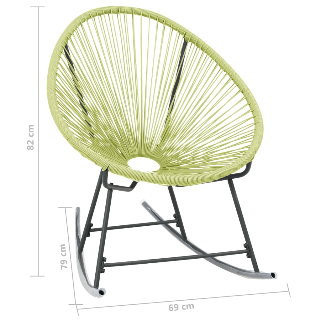 Sedia Acapulco da Giardino in Polyattan Verde - homemem39