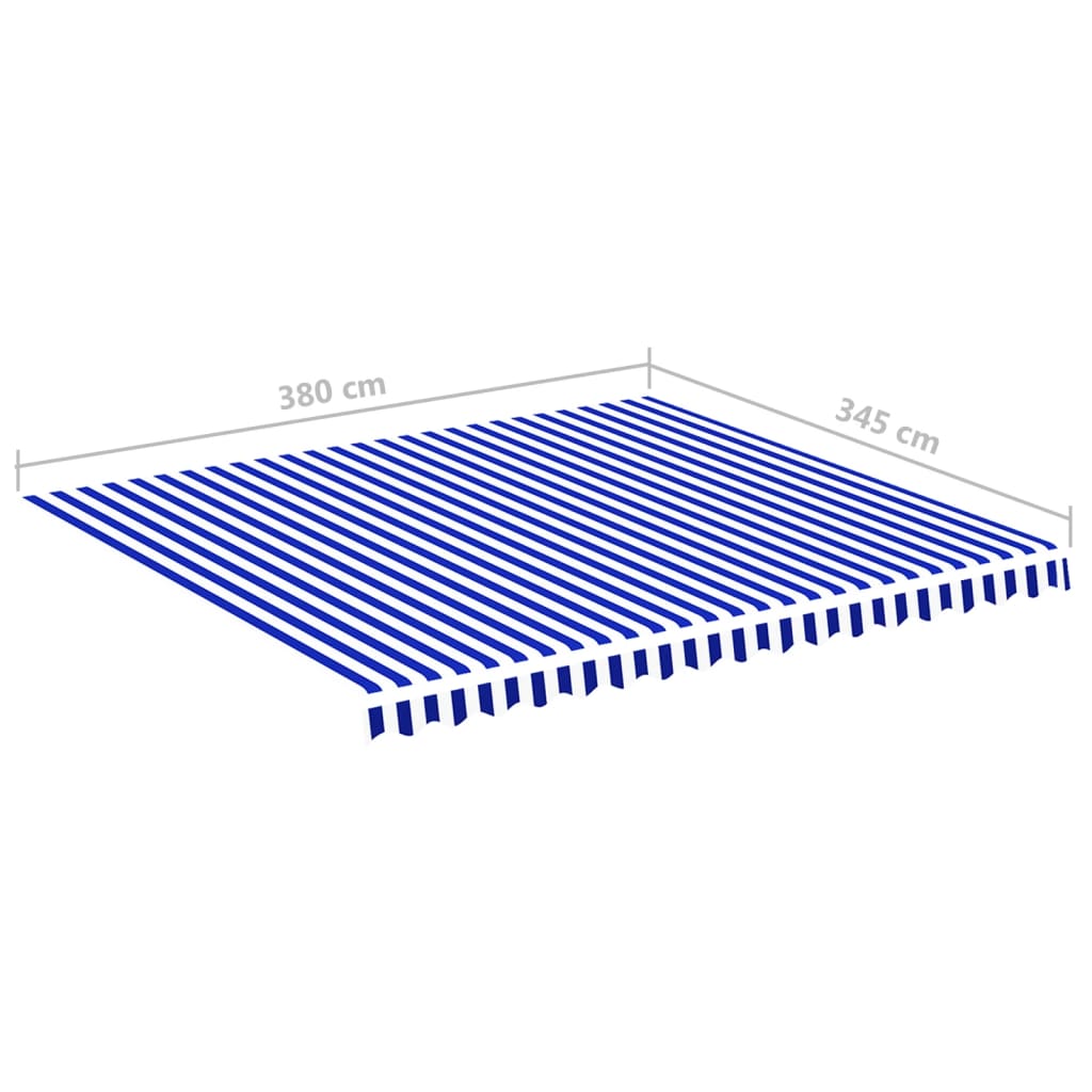 Tessuto di Ricambio per Tenda da Sole Blu e Bianco 4x3,5 m - homemem39