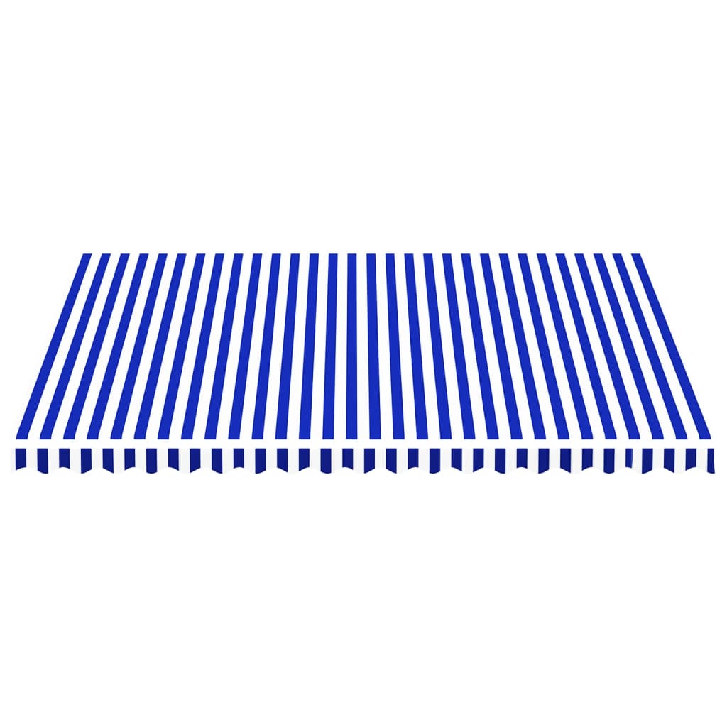 Tessuto di Ricambio per Tenda da Sole Blu e Bianco 4,5x3,5 m - homemem39