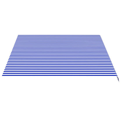 Tessuto di Ricambio per Tenda da Sole Blu e Bianco 4,5x3,5 m - homemem39
