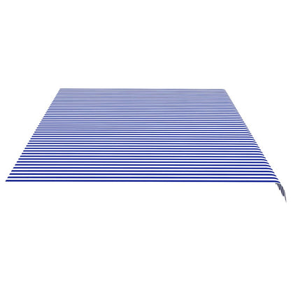 Tessuto di Ricambio per Tenda da Sole Blu e Bianco 6x3,5 m - homemem39