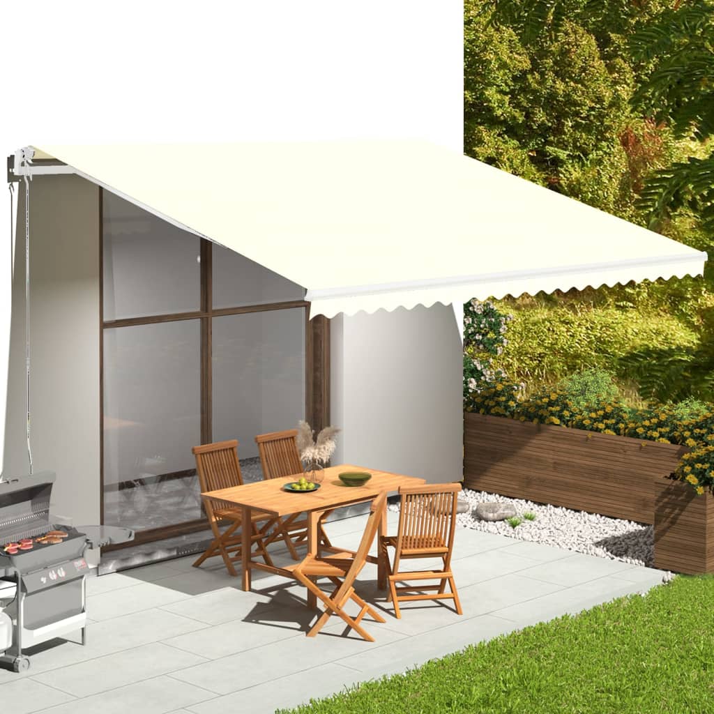 Tessuto di Ricambio per Tenda da Sole Crema 5x3,5 m - homemem39