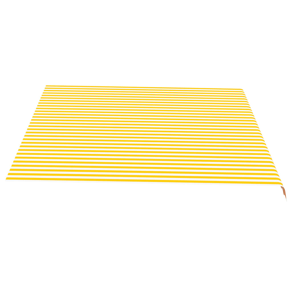 Tessuto di Ricambio per Tenda da Sole Giallo e Bianco 4,5x3,5 m - homemem39