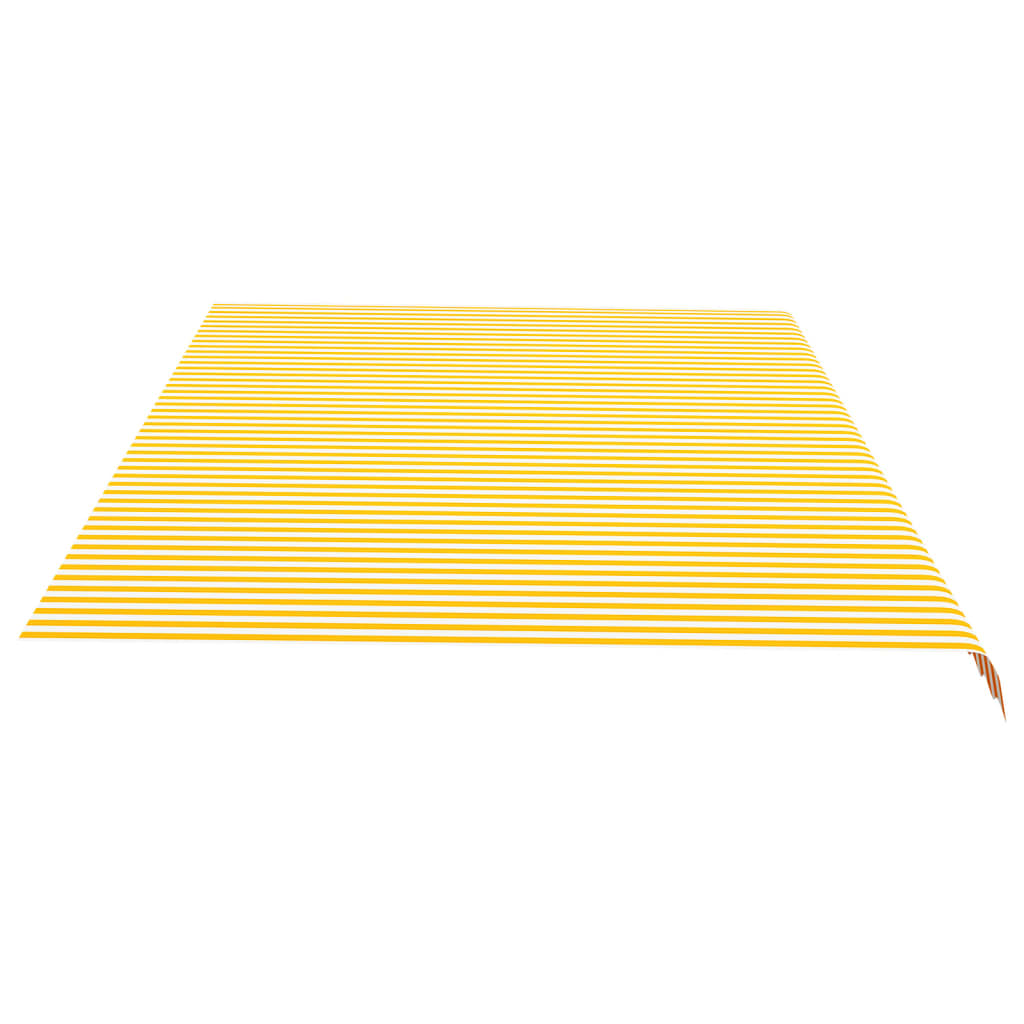 Tessuto di Ricambio per Tenda da Sole Giallo e Bianco 6x3,5 m - homemem39