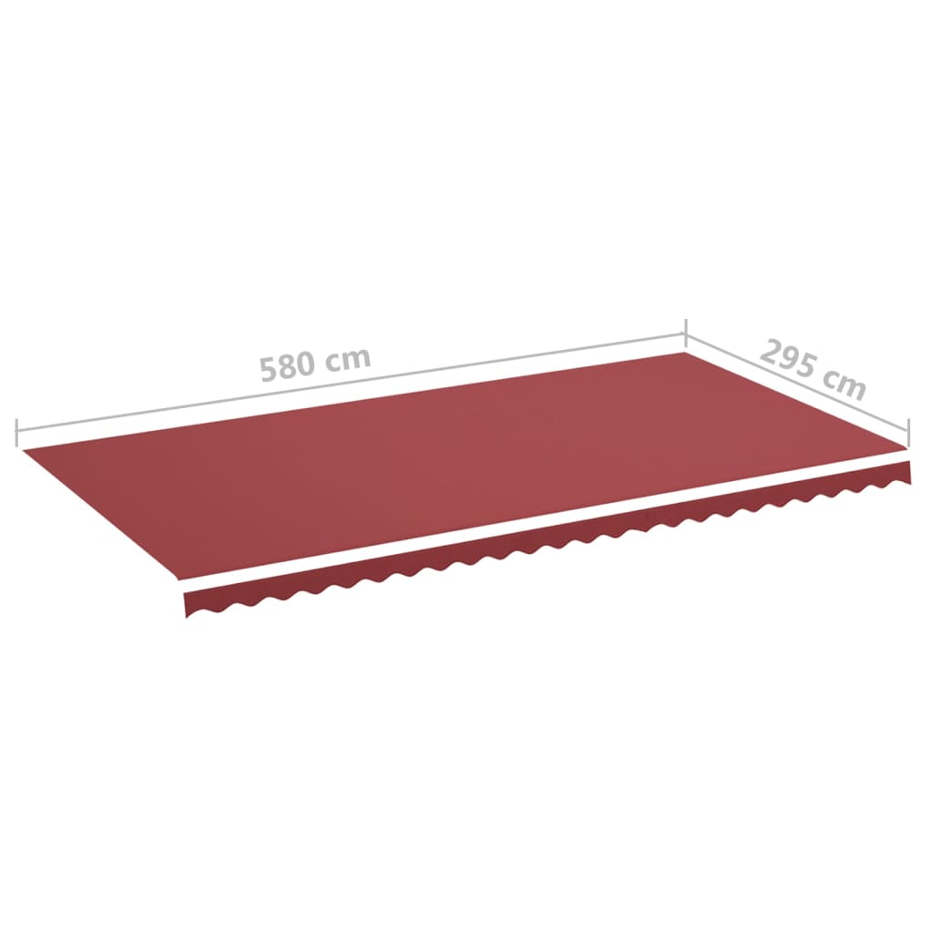 Tessuto di Ricambio per Tenda da Sole Rosso Borgogna 6x3 m - homemem39