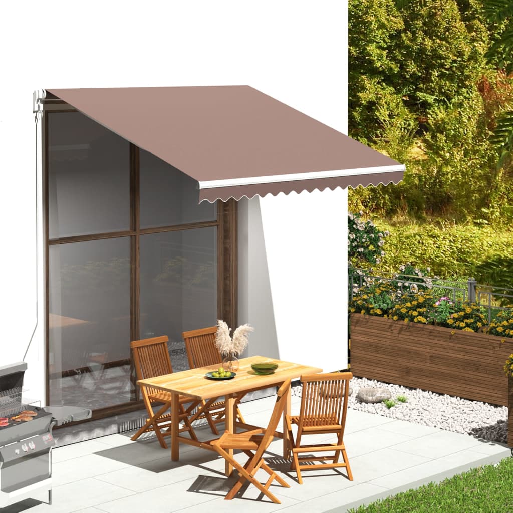 Tessuto di Ricambio per Tenda da Sole Marrone 3x2,5 m - homemem39