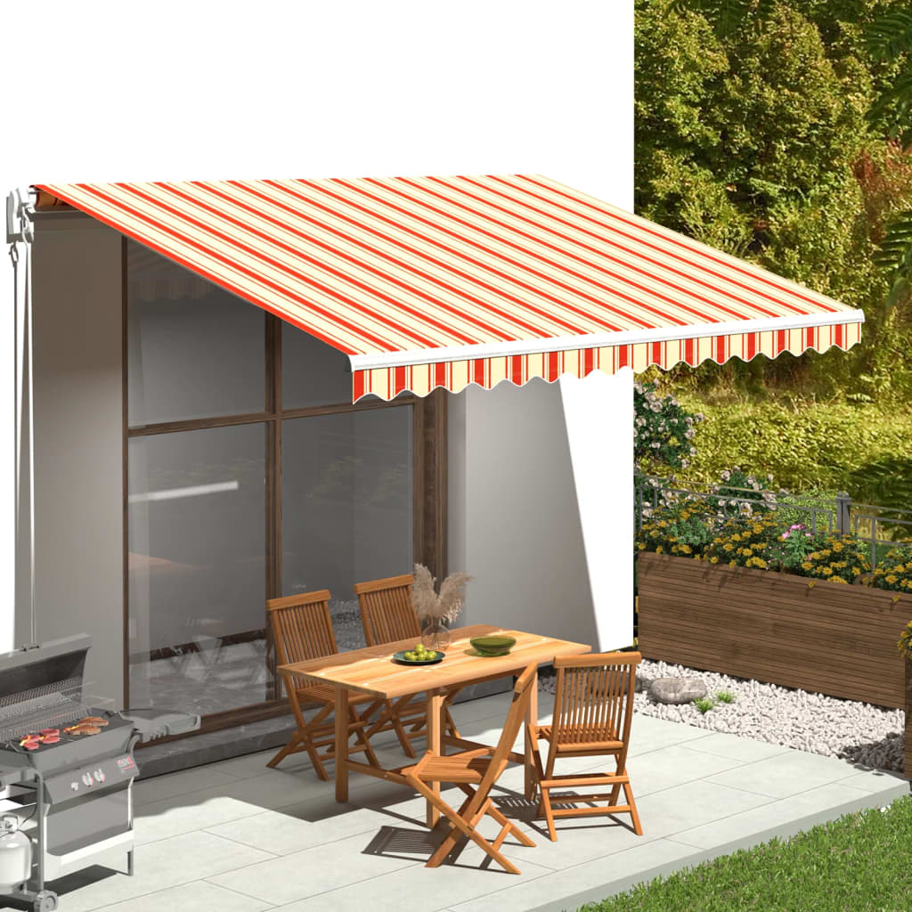 Tessuto di Ricambio per Tenda da Sole Giallo e Arancio 4,5x3 m - homemem39