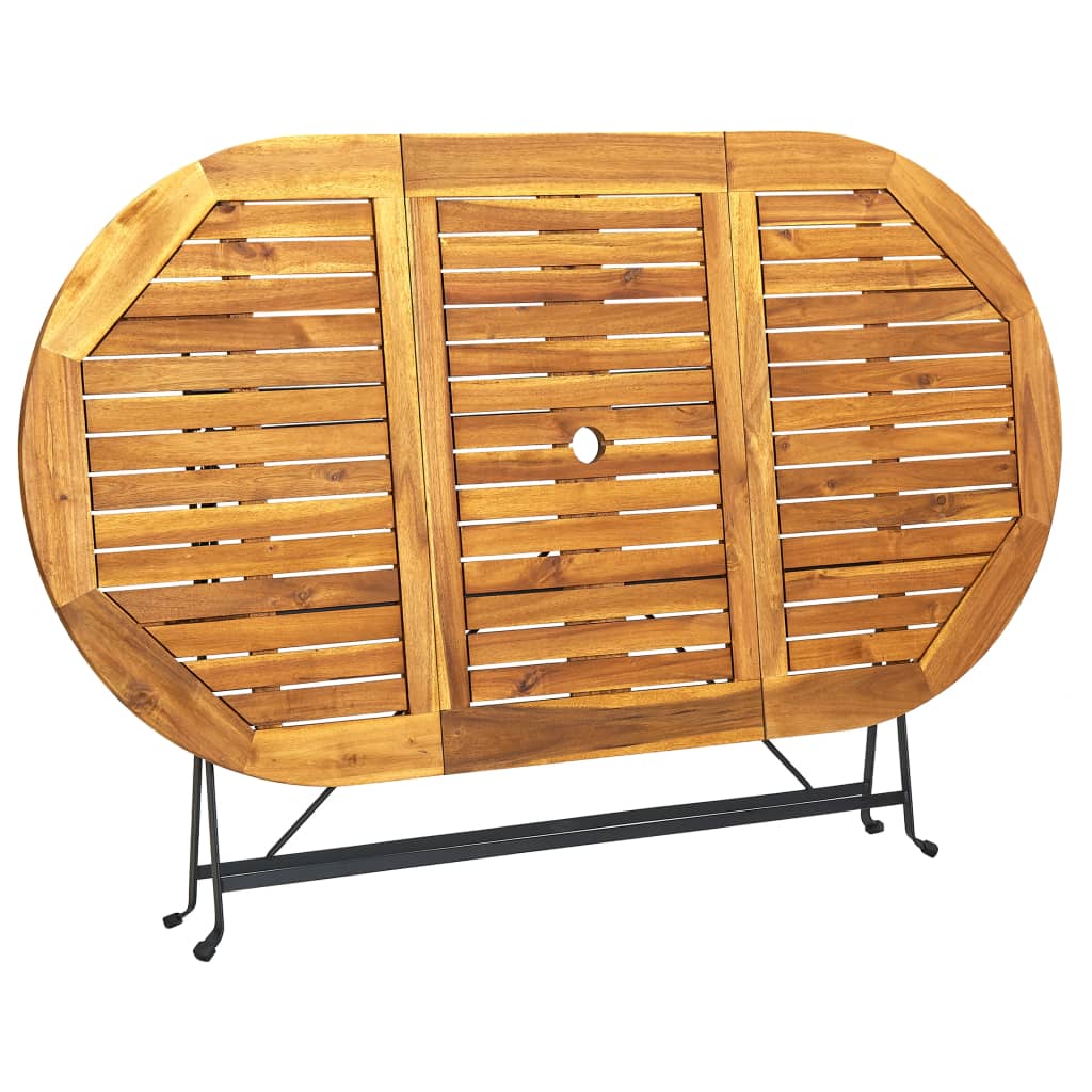 Tavolo da Giardino 160x85x74 cm Legno Massello di Acacia Ovale - homemem39