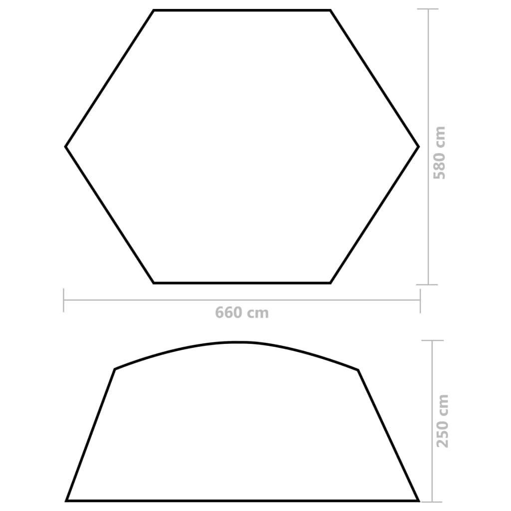 Tenda per Piscina in Tessuto 660x580x250 cm Gialla - homemem39