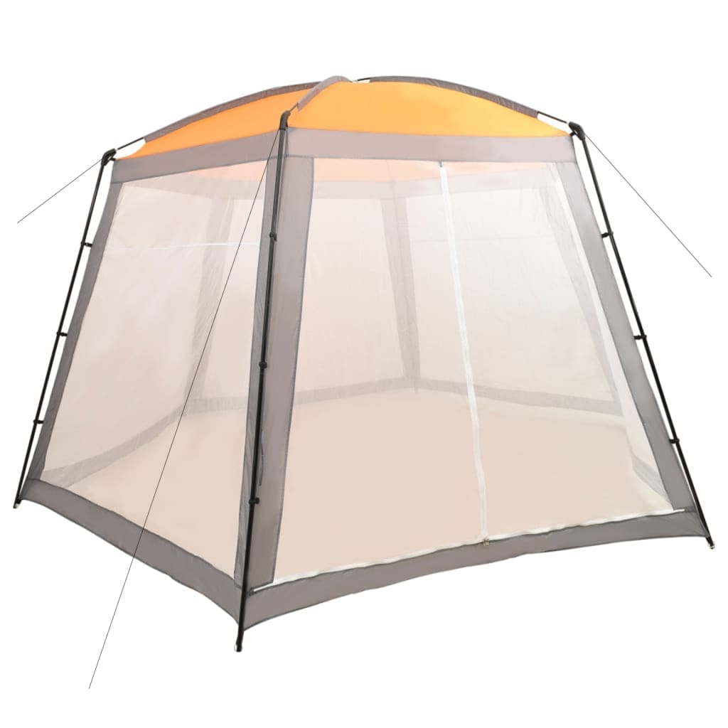 Tenda per Piscina in Tessuto 500x433x250 cm Grigio - homemem39