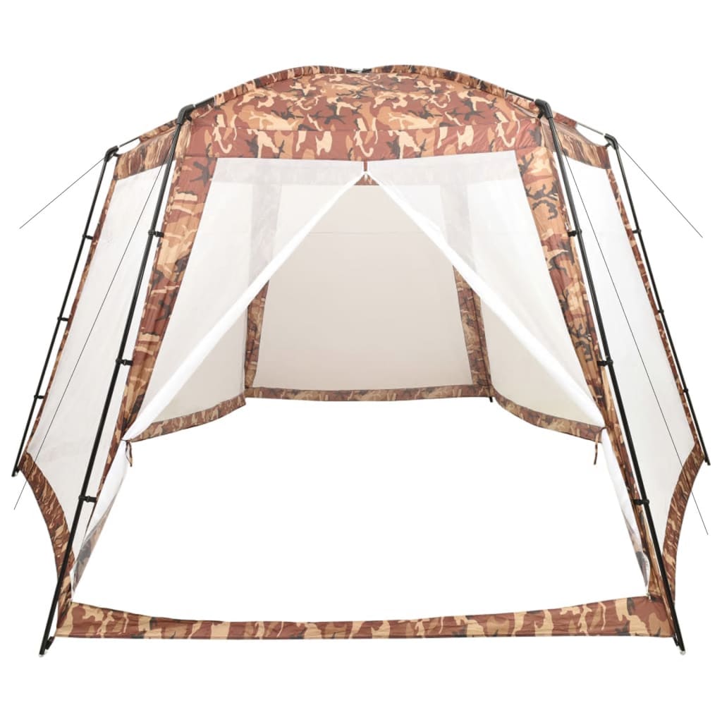 Tenda per Piscina in Tessuto 500x433x250 cm Mimetica - homemem39