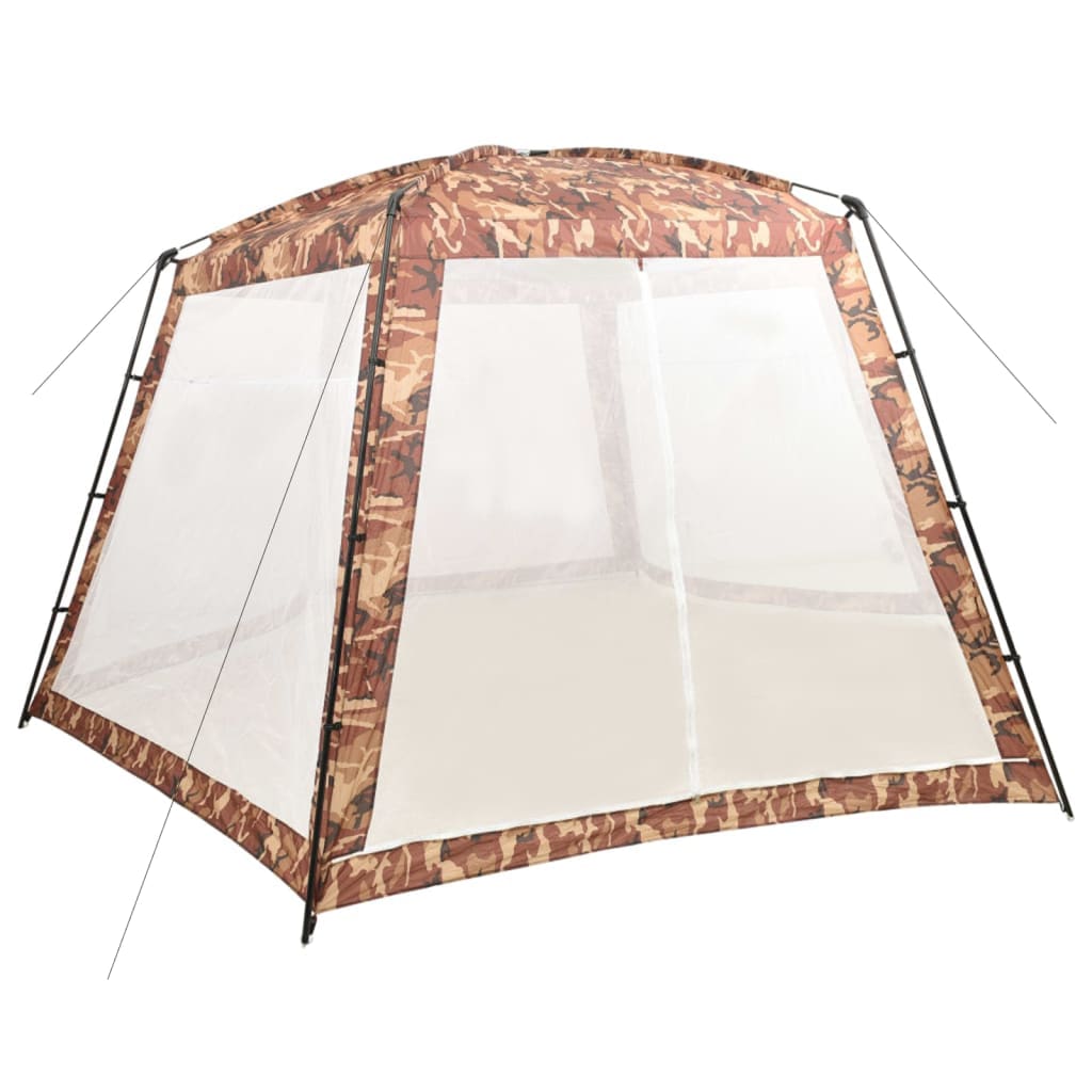 Tenda per Piscina in Tessuto 590x520x250 cm Mimetica - homemem39