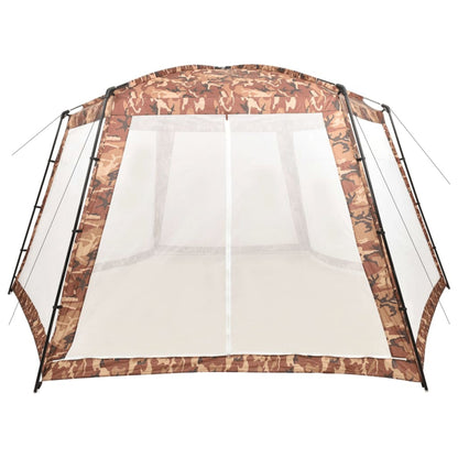 Tenda per Piscina in Tessuto 660x580x250 cm Mimetica - homemem39