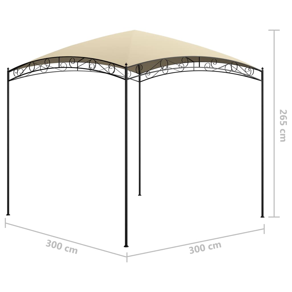 Gazebo 3x3x2,65 m Crema 180 g/m² - homemem39