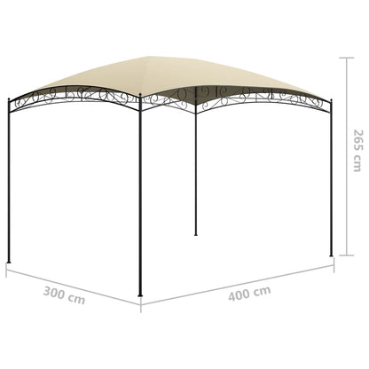 Gazebo 3x4x2,65 m Crema 180 g/m² - homemem39