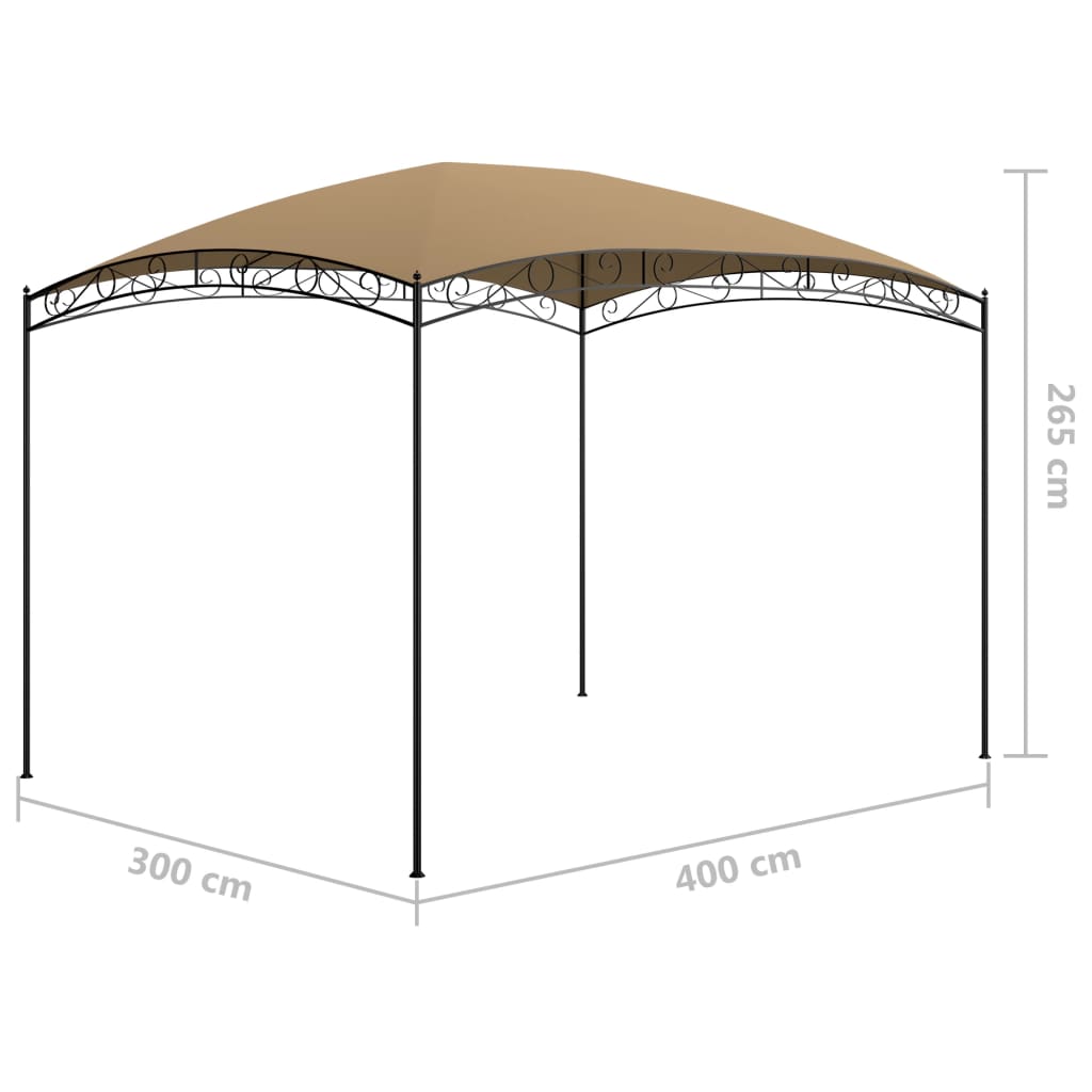 Gazebo 3x4x2,65 m Grigio Talpa 180 g/m² - homemem39