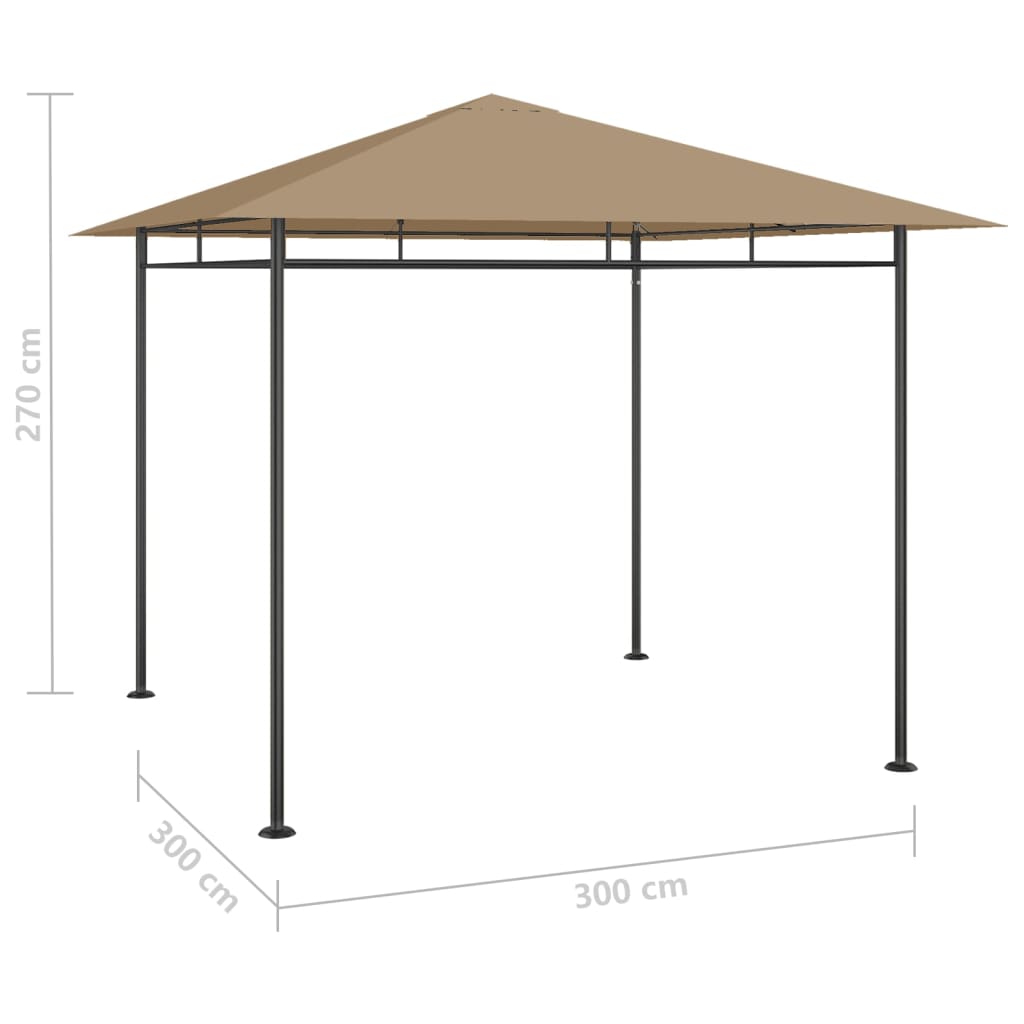 Gazebo 3x3x2,7 m Grigio Talpa 180 g/m² - homemem39