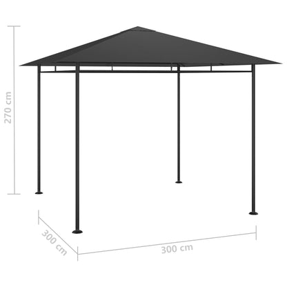 Gazebo 3x3x2,7 m Antracite 180 g/m² - homemem39