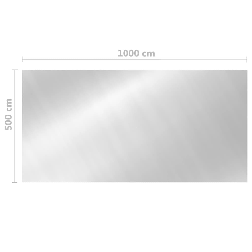 Pellicola Solare Galleggiante Rettangolare Piscina 10x5m Argento - homemem39