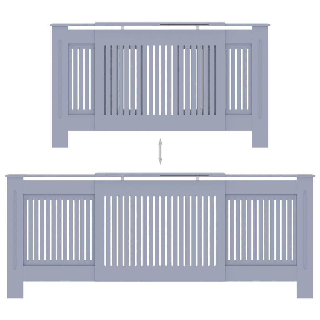 Copertura per Radiatore Grigia in MDF 205 cm - homemem39