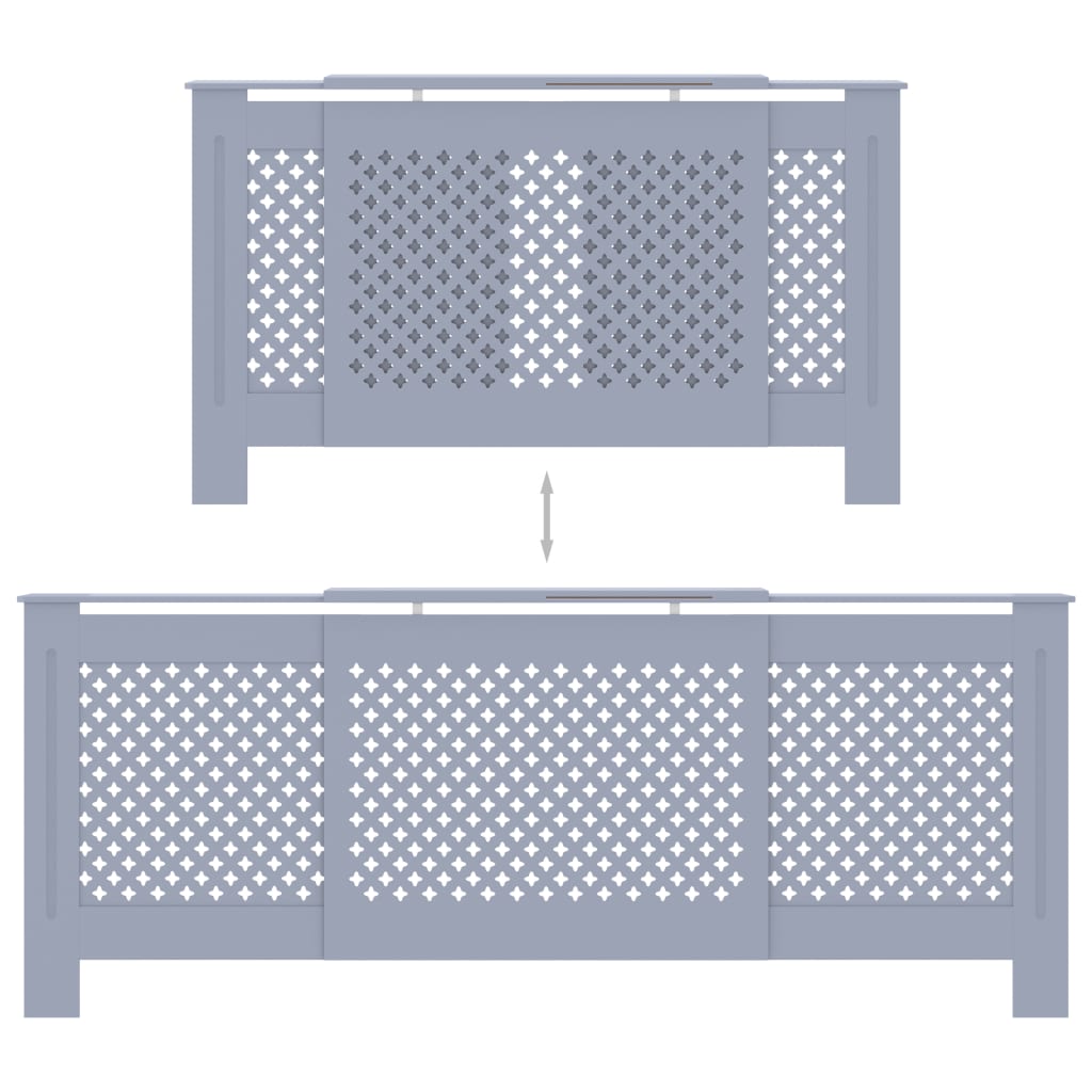 Copertura per Radiatore Grigia in MDF 205 cm - homemem39