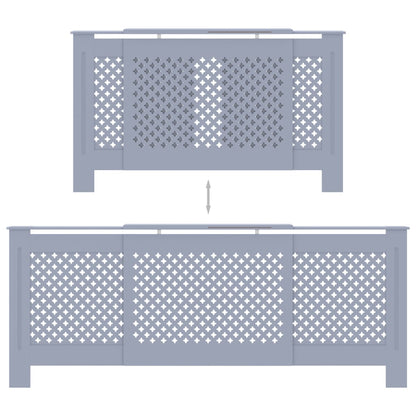 Copertura per Radiatore Grigia in MDF 205 cm - homemem39