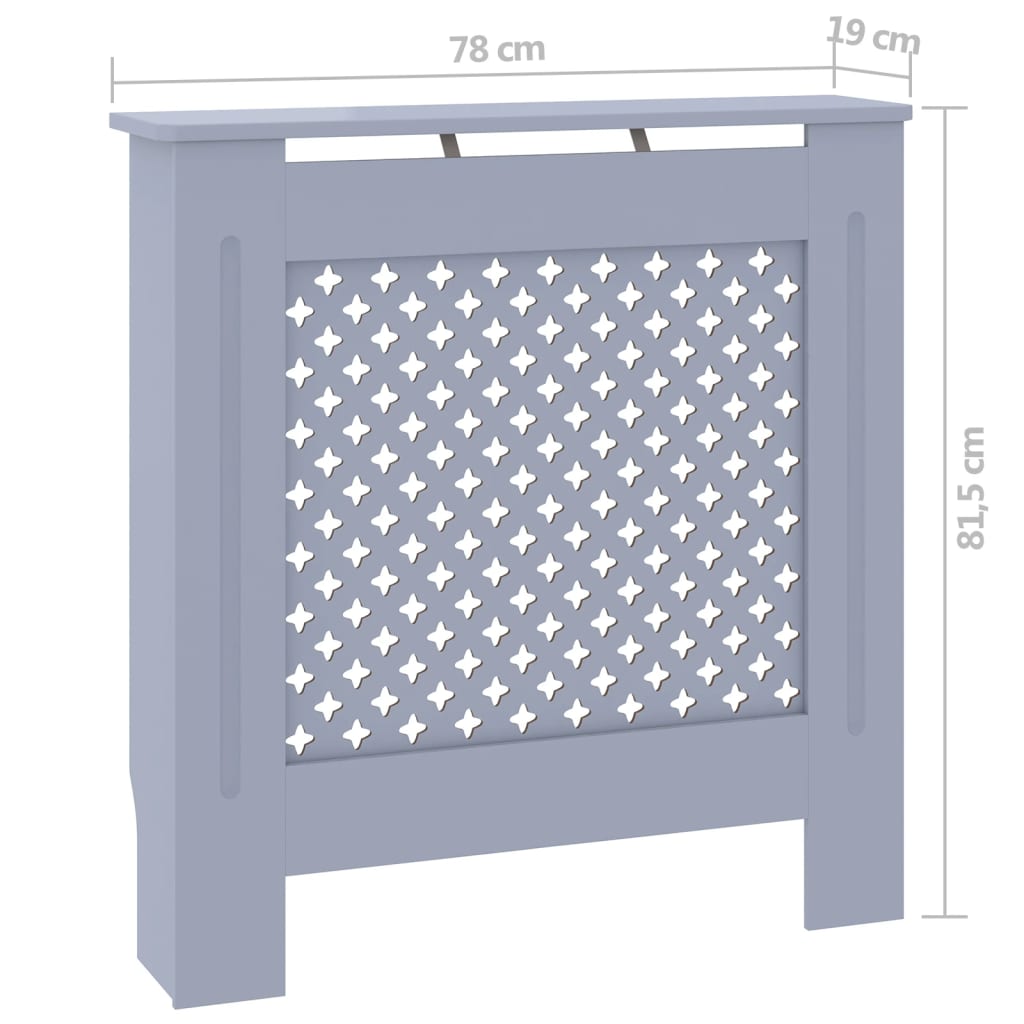 Copertura per Radiatore Grigia in MDF 78 cm - homemem39